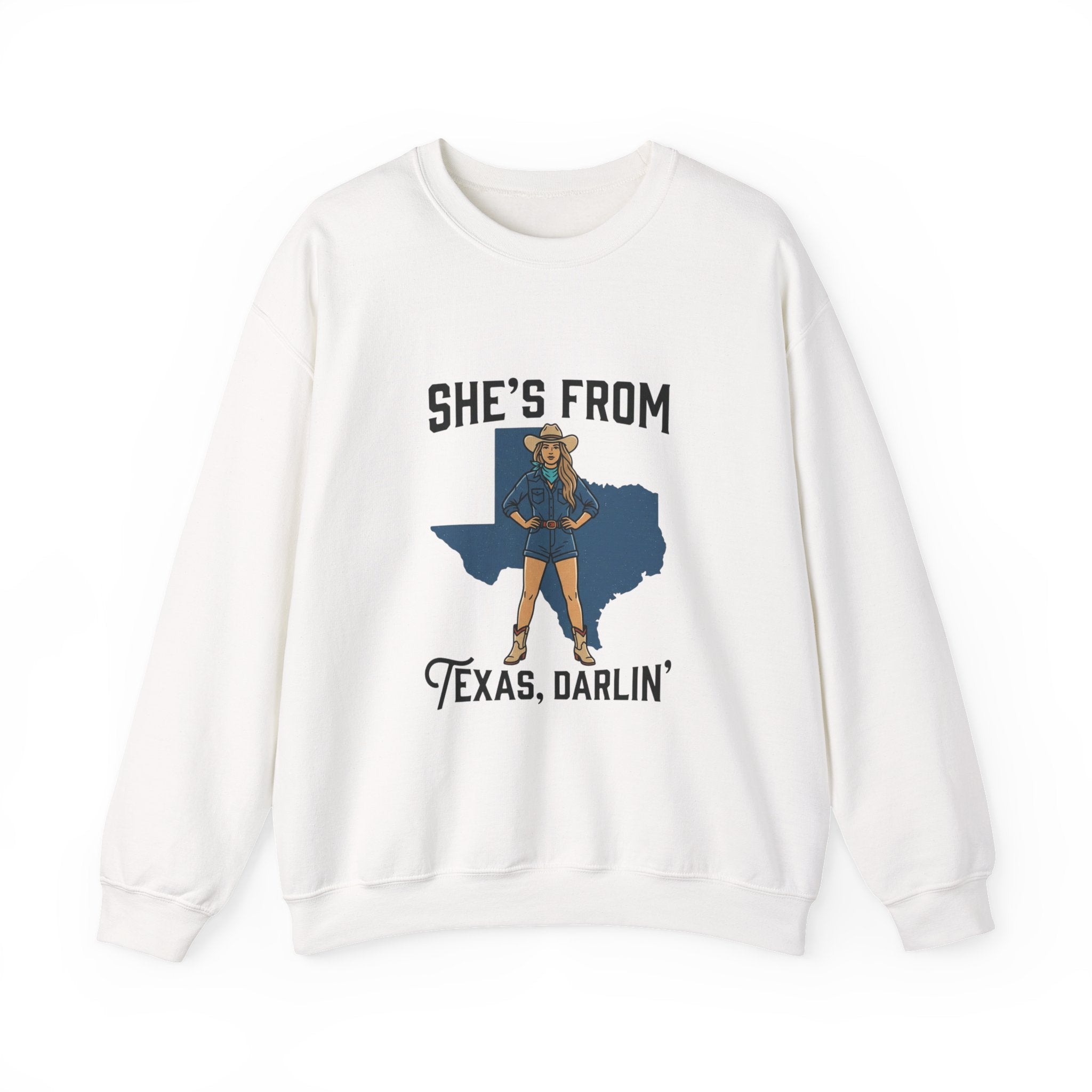 She’s From Texas Sweatshirt | Lone Star, Cowgirl, State Pride
