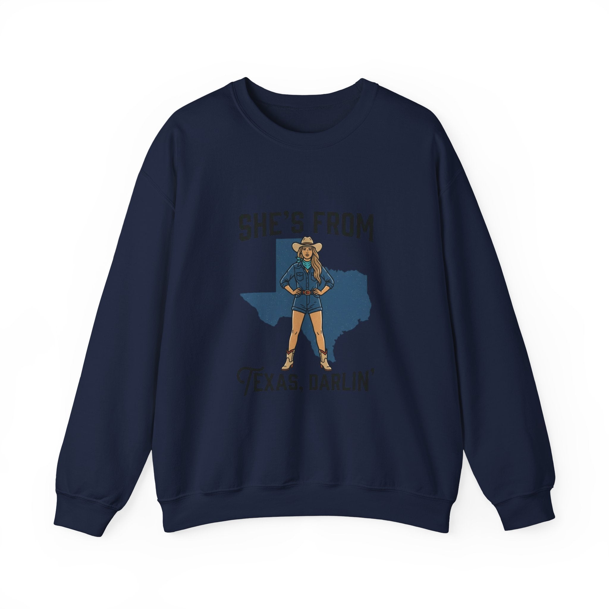She’s From Texas Sweatshirt | Lone Star, Cowgirl, State Pride