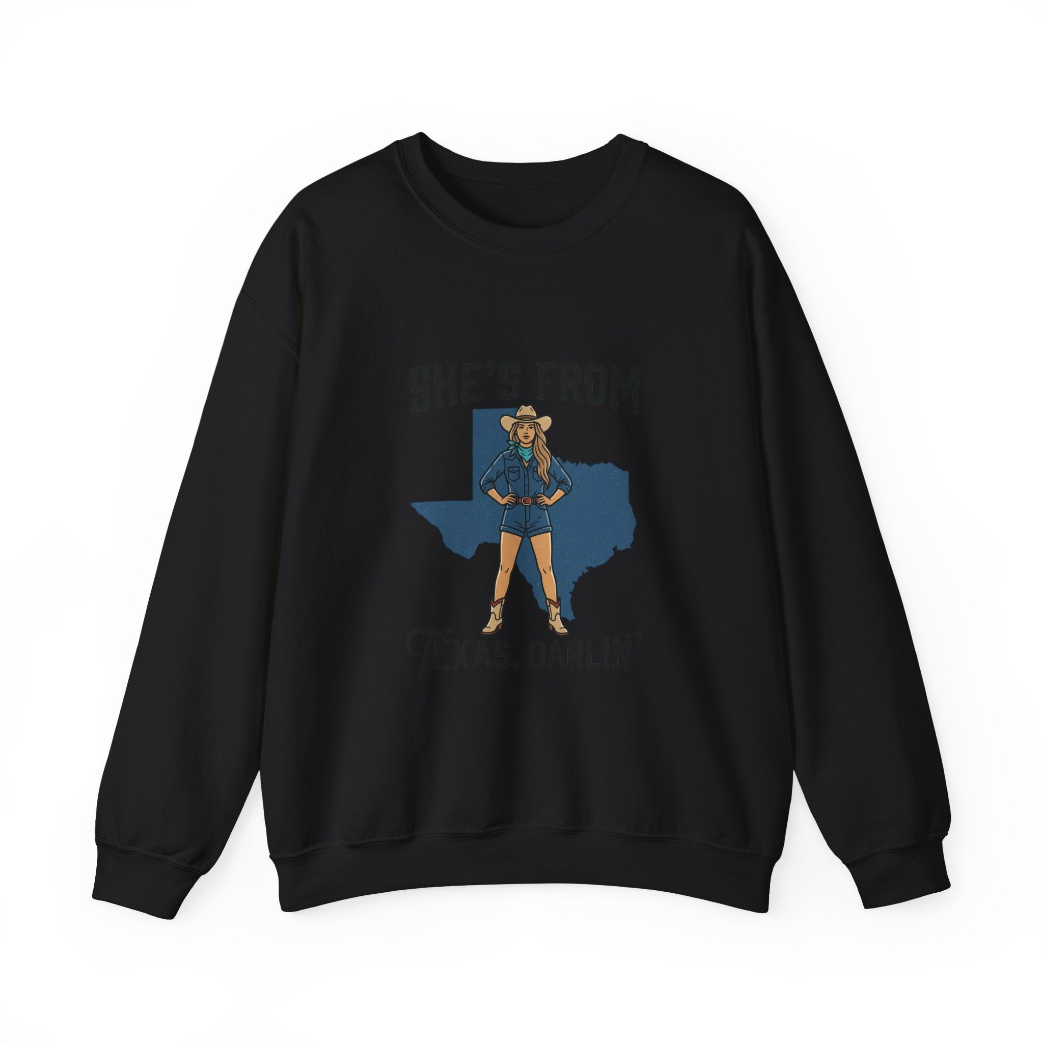 She’s From Texas Sweatshirt | Lone Star, Cowgirl, State Pride