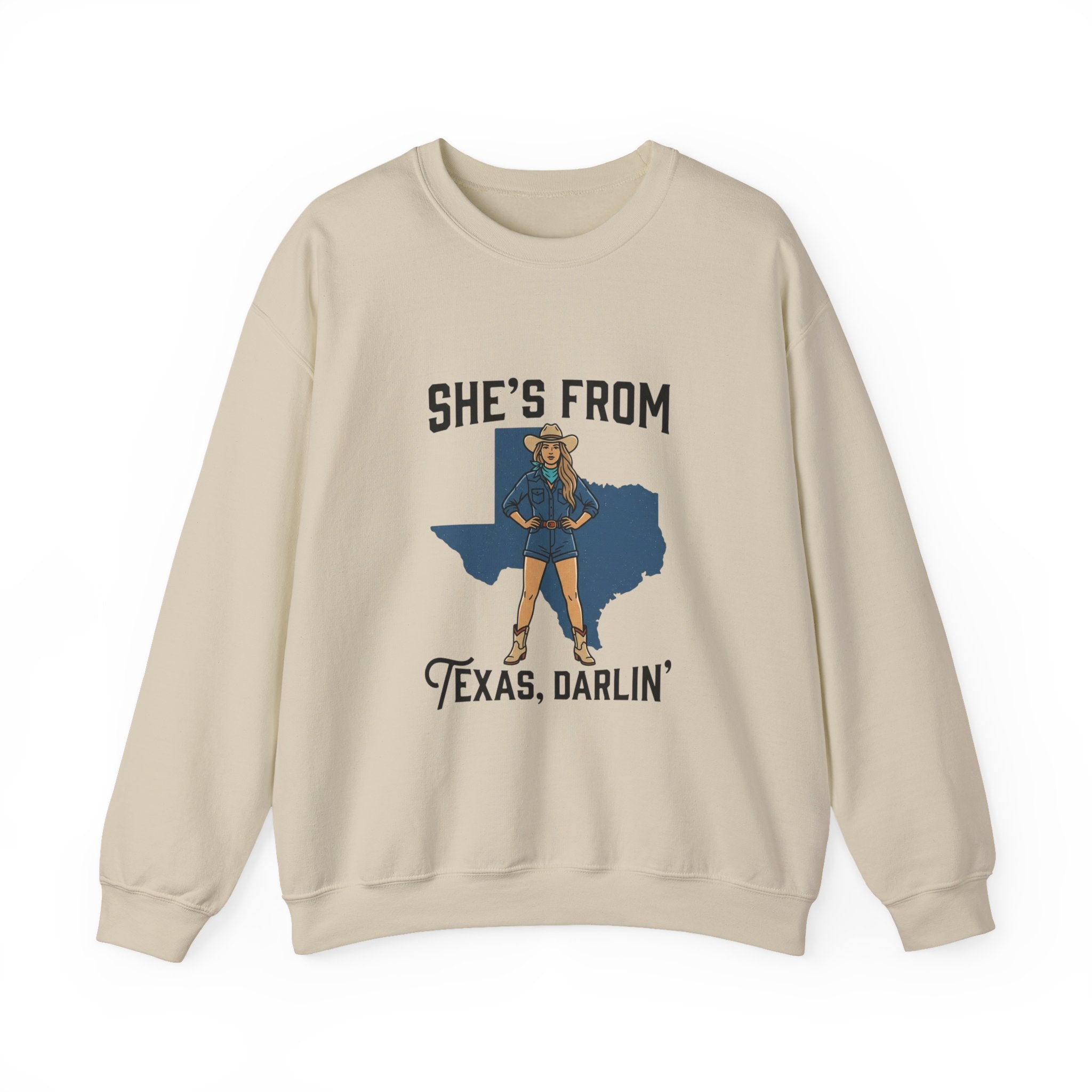 She’s From Texas Sweatshirt | Lone Star, Cowgirl, State Pride